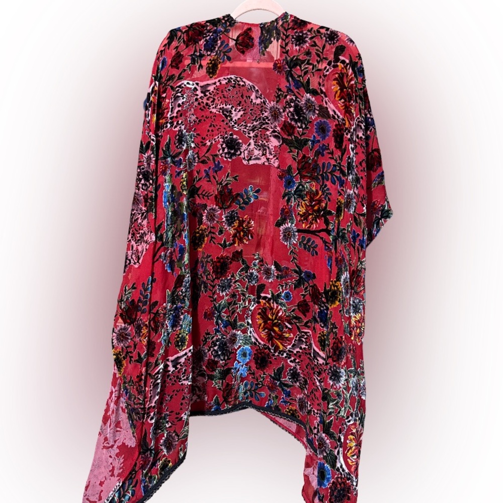 Johnny Was Bobcat Burnout Velvet Shawl NWOT - Picture 3 of 6